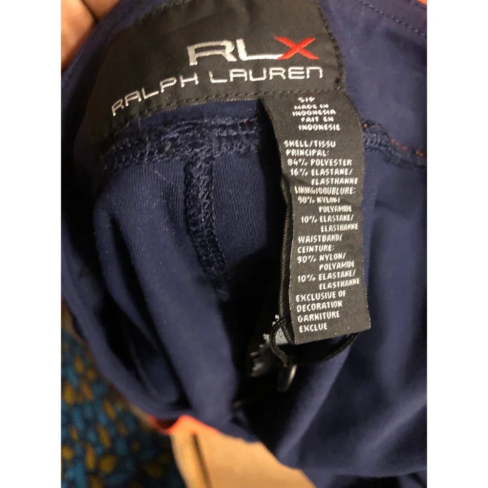 RLX Ralph Lauren Orange and Navy Athletic Skort